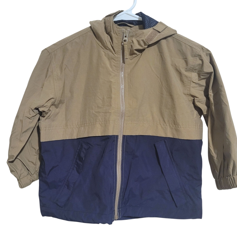 NWT Dillard's Class Club Khaki and Navy Kids Hooded Jacket